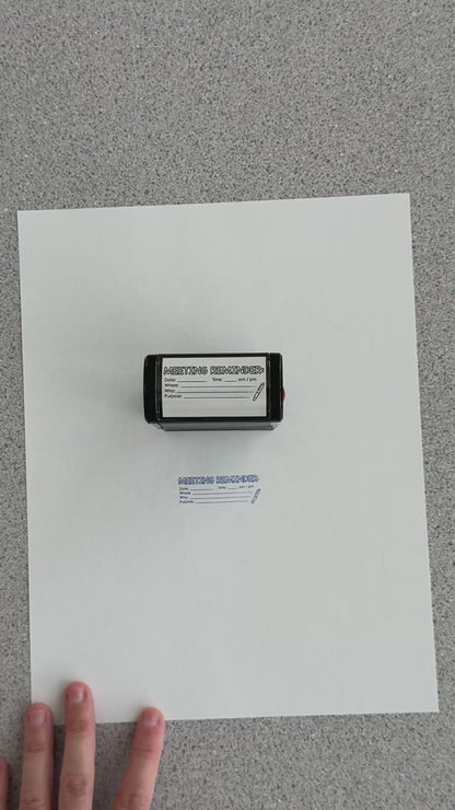 Meeting Reminder Self-inking Rubber Stamp | Mrs. D's Rubber Stamp Collection