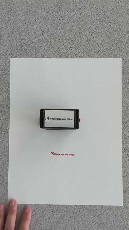 Please Sign and Return Self-inking Rubber Stamp | Mrs. D's Rubber Stamp Collection