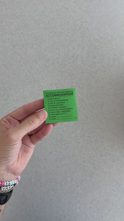 Accommodations Sticky Note Pad | 50 Sheets