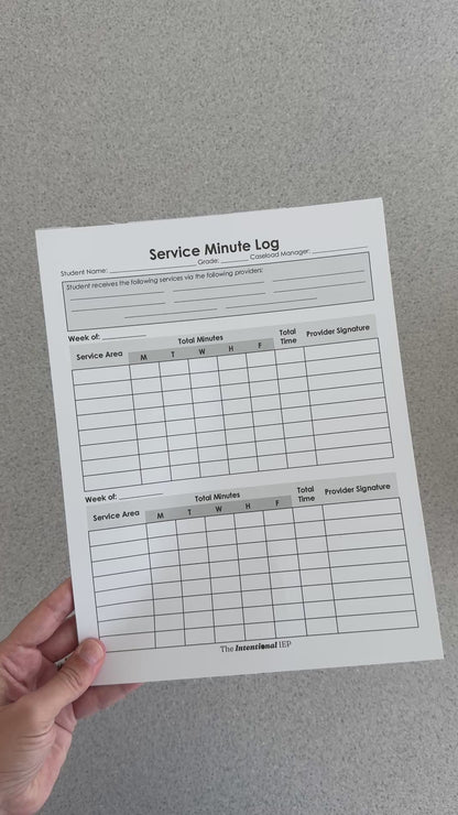 Service Minute Log Data Notepad | 50 Sheets
