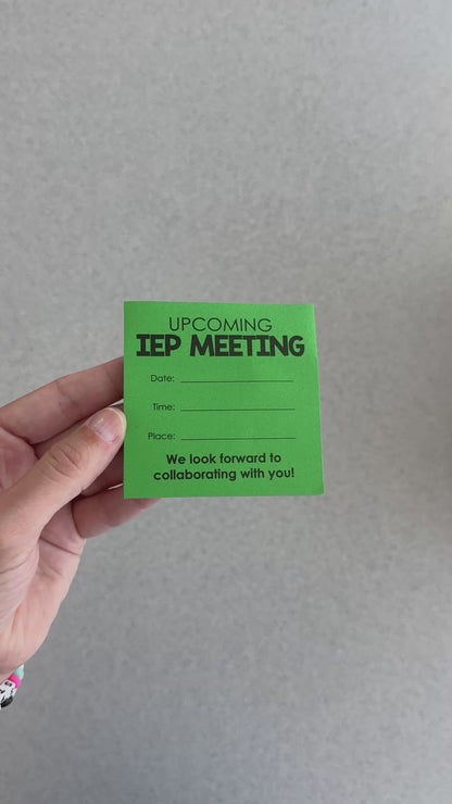 Upcoming IEP Meeting Sticky Note Pad | 50 Sheets