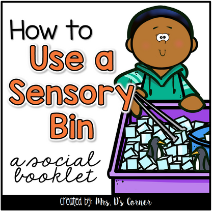 How to Use a Sensory Bin Social Story Booklet + Sensory Bin Rule Cards