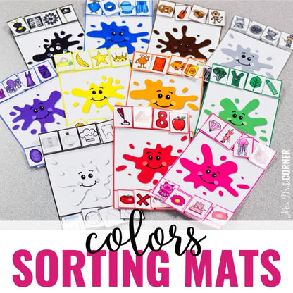 Basic Colors Sorting Mats - 11 mats!