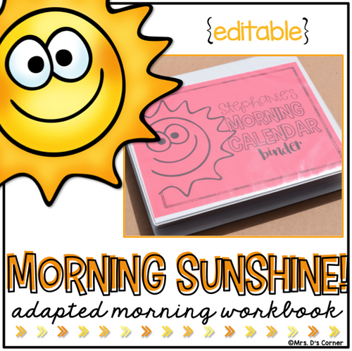 Morning Adapted Work Binder® (for Special Needs) | Adapted Morning Work