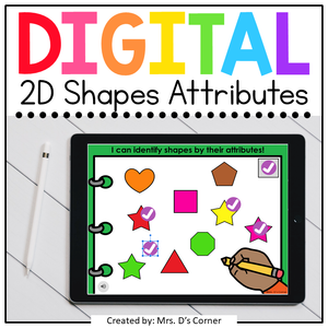 2D Shape Attributes Digital Activity | Distance Learning