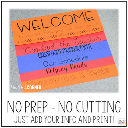 NO PREP Parent Handbook - NO CUTTING | Back to School Flip Book