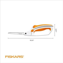 Load image into Gallery viewer, Fiskars Premier No. 8 Easy Action Sewing and Crafting Scissors  - Spring Action Fabric &amp; Craft Scissors - White 10-Inches