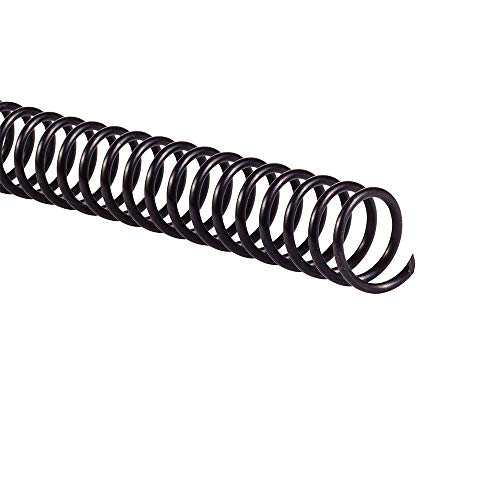 GBC Binding Spines/Spirals/Coils, 14mm, 110 Sheet Capacity, 4:1 Pitch, Color Coil, Black, 100 Pack (9665060)