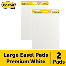 Load image into Gallery viewer, Post-it Super Sticky Easel Pad, 25 in x 30 in, White, 30 Sheets/Pad, 2 Pad/Pack, Large White Premium Self Stick Flip Chart Paper, Super Sticking Power (559)