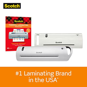 Scotch Thermal Laminating Pouches, 200 Count, Clear, 3 mil., Laminate Business Cards, Banners and Essays, Ideal Office or School Supplies, Fits Letter Sized (8.9 in. × 11.4 in.) Paper