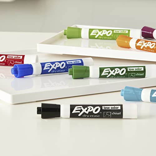 EXPO Low Odor Dry Erase Marker Starter Set, Chisel Tip, Assorted, Whit –  mrsdsshop