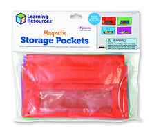Load image into Gallery viewer, Learning Resources Magnetic Storage Pockets, Set of 4 in 4 Colors,Whiteboard Accessory Case, Classroom Organization, Back to School Supplies,Teacher Supplies