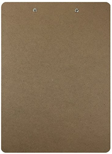 Trade Quest Letter Size Clipboard Low Profile Clip Hardboard (Pack of 30)