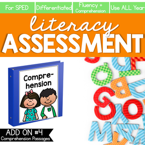 Comprehension and Fluency Literacy Assessment ADD ON #4