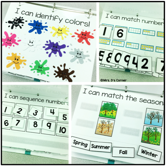 Morning Adapted Work Binder® (for Special Needs) | Adapted Morning Wor ...