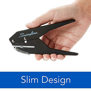 Swingline 1 Hole Punch, Hole Puncher, Low Force, 20 Sheet Punch Capacity, Plier, Black (74017)