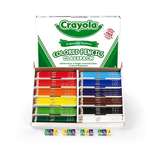 Crayola Long Colored Pencils 12-Count Pack of 12 Assorted Colors