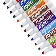 Load image into Gallery viewer, EXPO Low Odor Dry Erase Markers, Chisel Tip, Assorted Colors, 12 Count