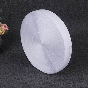 0.75 Inch x 82 Feet White Self Adhesive Hook and Loop Tape Sticky Back Fastening Tape, Self-Adhesive Tapes for Stationery and Household Purposes - White