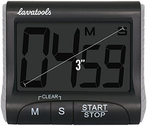 Lavatools KT1 Digital Kitchen Timer & Stopwatch, Large Display, Bold Digits, Simple Operation, Loud Alarm, Magnetic Kickstand for Cooking and Classroom