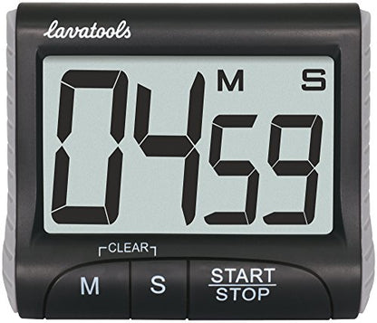 Lavatools KT1 Digital Kitchen Timer & Stopwatch, Large Display, Bold Digits, Simple Operation, Loud Alarm, Magnetic Kickstand for Cooking and Classroom