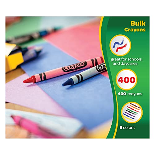 Crayola Crayon Classpack - 400ct (8 Assorted Colors), Large Crayons fo –  mrsdsshop