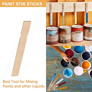 ANTETOK Paint Sticks 12 Inch - Wooden Paint Stir Sticks Wooden Mixing Paddles,Large Popsicle Sticks for Crafts,Pack of 50