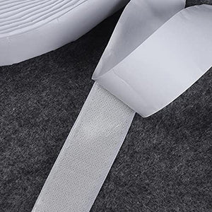 0.75 Inch x 82 Feet White Self Adhesive Hook and Loop Tape Sticky Back Fastening Tape, Self-Adhesive Tapes for Stationery and Household Purposes - White