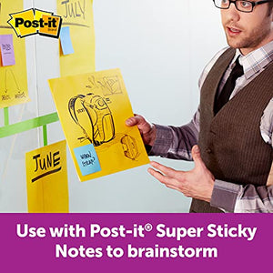 Post-it Super Sticky Big Notes, 11 in x 11 in, 1 Pad, 2X The Sticking Power, Neon Orange (BN11O)