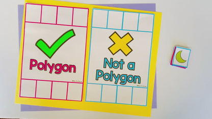 Polygons Sorting Mats [4 mats included] | 2D Shape Activity