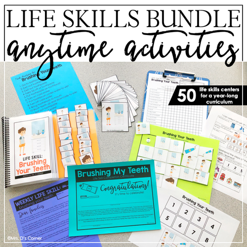 Anytime Activity Bundle | Life Skills Curriculum | Life Skills Centers Bundle