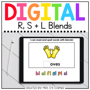 R S and L Blends Digital Basics for Special Ed | Distance Learning