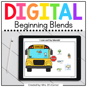 Beginning Letter Blends Digital Activity | Distance Learning