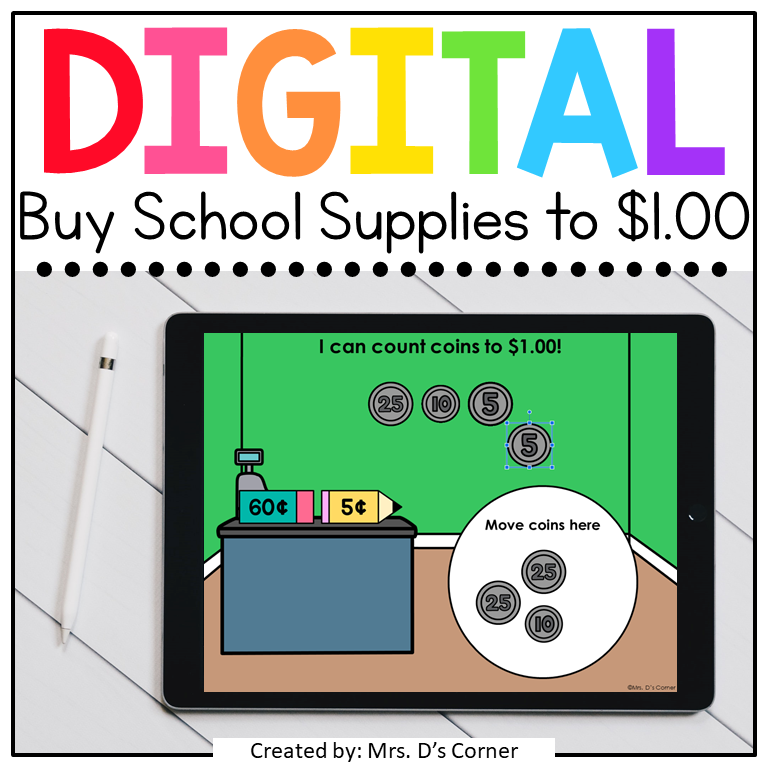Buying School Supplies to $1.00 Digital Activity | Distance Learning