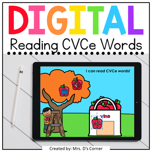 Reading CVCe Words Digital Activity | Distance Learning
