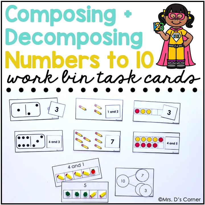Compose And Decompose Numbers Kindergarten Worksheets Candy Corn Math: