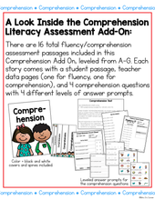 Load image into Gallery viewer, Comprehension and Fluency Literacy Assessment ADD ON #4