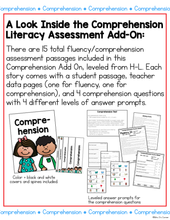Load image into Gallery viewer, Comprehension and Fluency Literacy Assessment ADD ON #5