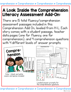 Comprehension and Fluency Literacy Assessment ADD ON #5