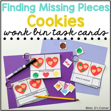 Load image into Gallery viewer, Missing Pieces Cookies Work Bin Task Cards | Centers for Special Ed