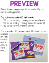 Load image into Gallery viewer, Missing Pieces Cookies Work Bin Task Cards | Centers for Special Ed