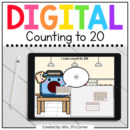 Feed the Lunchbox Count to 0 to 20 Digital Activity | Distance Learning