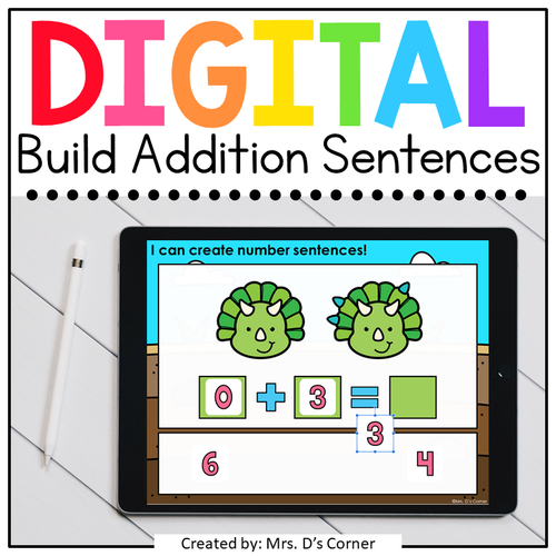 Dinosaur Addition Digital Activity | Distance Learning