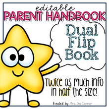 Load image into Gallery viewer, Editable Parent Handbook | Dual Tab Flip Book