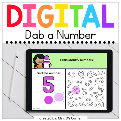 Identify and Dab a Number Digital Activity | Distance Learning