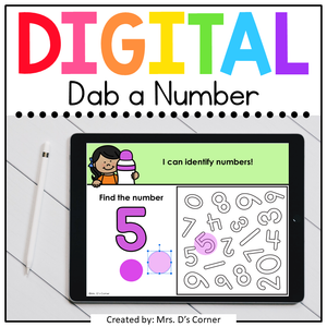Identify and Dab a Number Digital Activity | Distance Learning