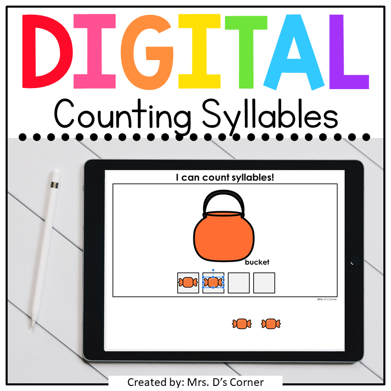 Halloween Counting Syllables Digital Activity | Distance Learning