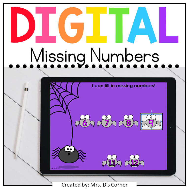 Halloween Missing Numbers Digital Activity | Distance Learning