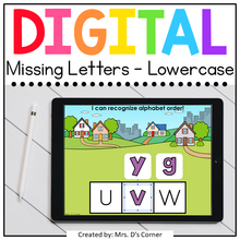 Load image into Gallery viewer, Missing Alphabet Letters Digital Activity | Lowercase Letters Alphabet Order