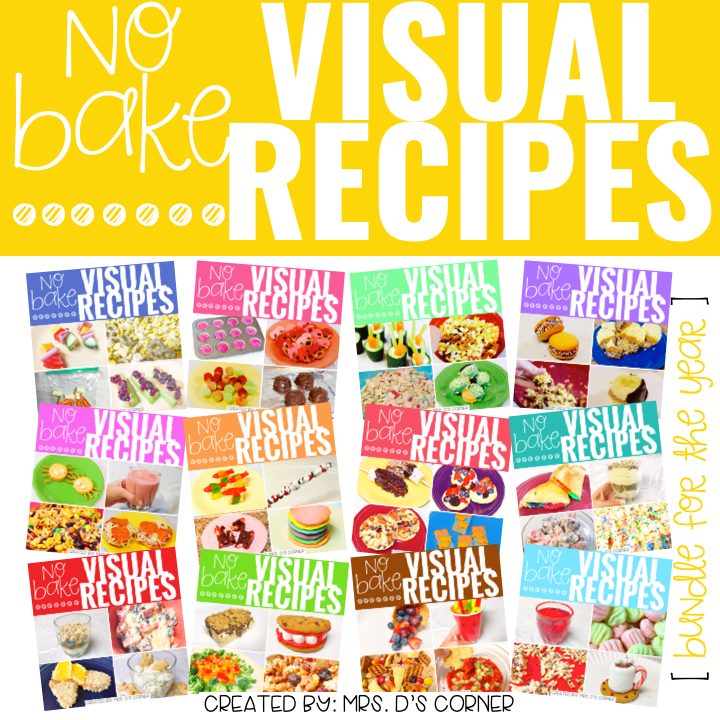 YEAR BUNDLE Visual Recipes with REAL pictures - Cooking in the Classroom